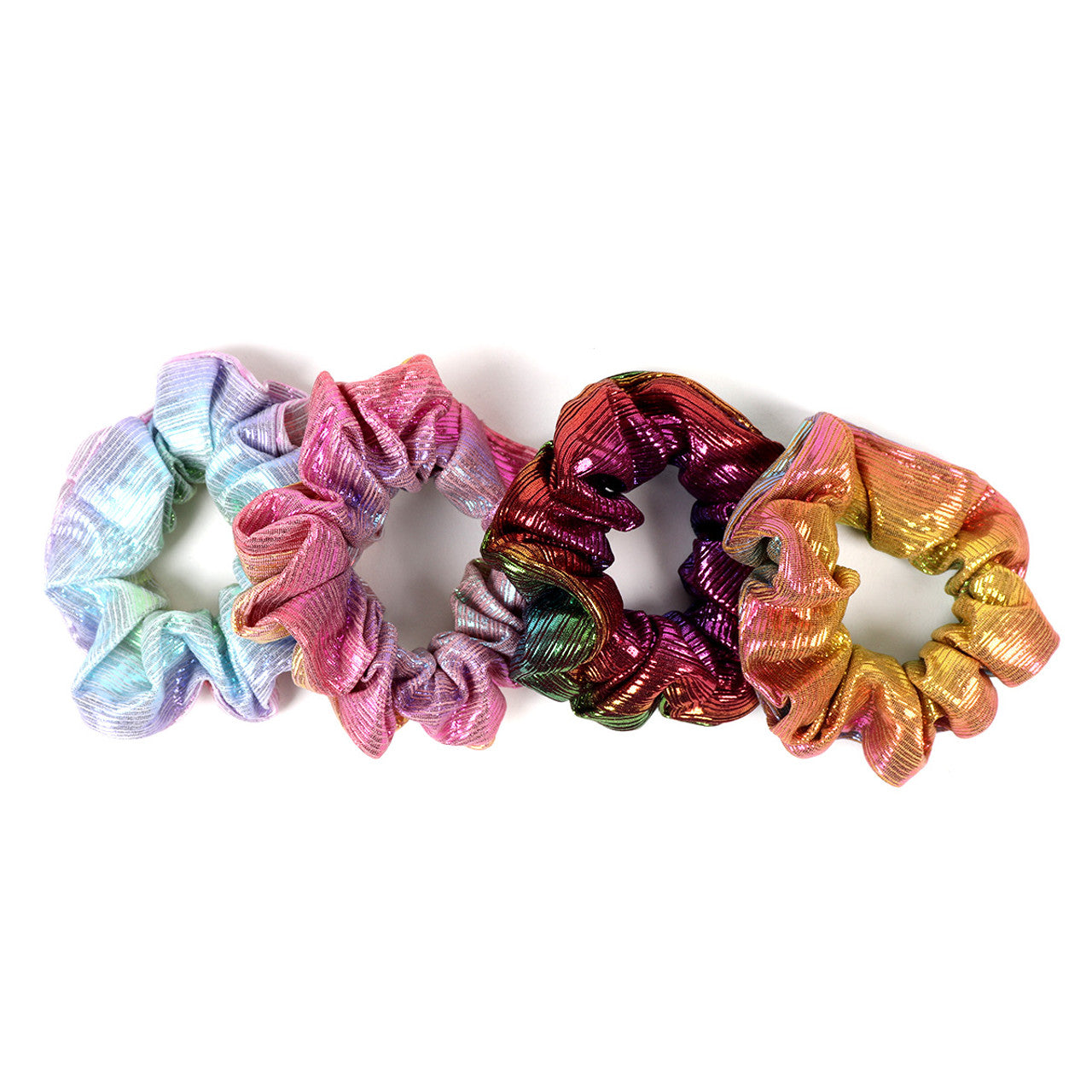 Metallic Mermaid Scrunchies Set of 4