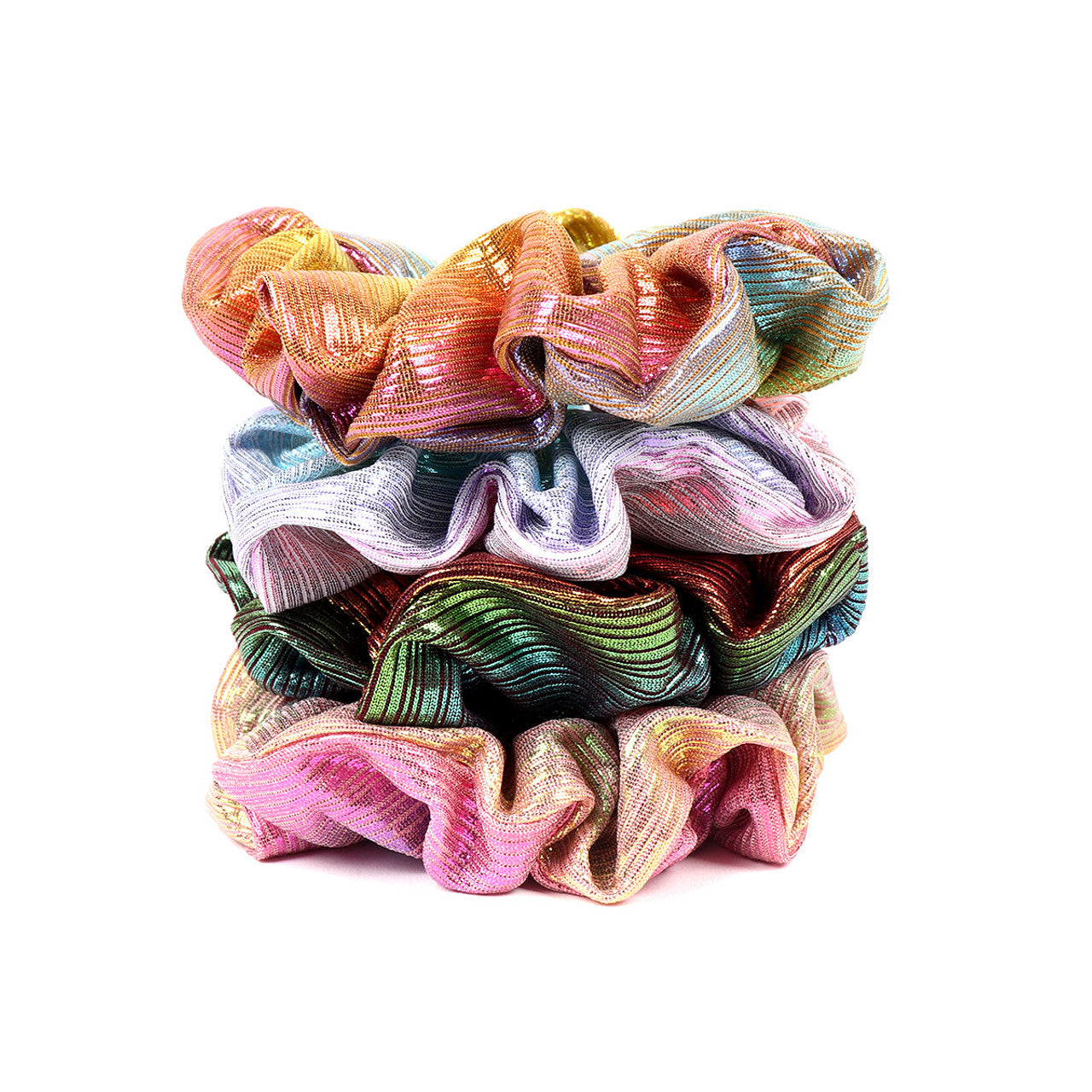 Metallic Mermaid Scrunchies Set of 4