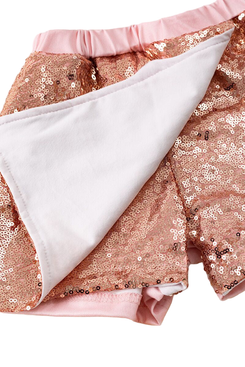 Rose Gold Sparkle Skirt Pant