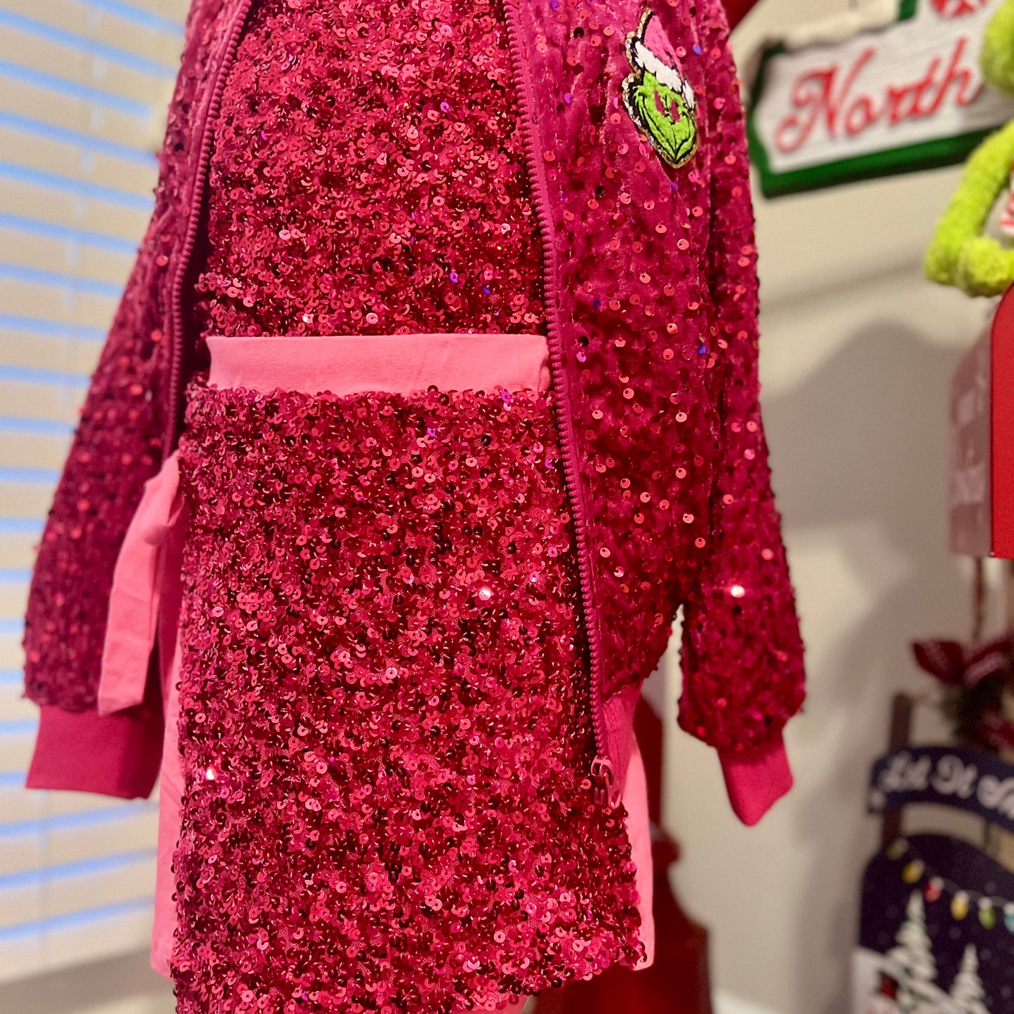 Fuchsia Sparkle Set (Top + Skirt)