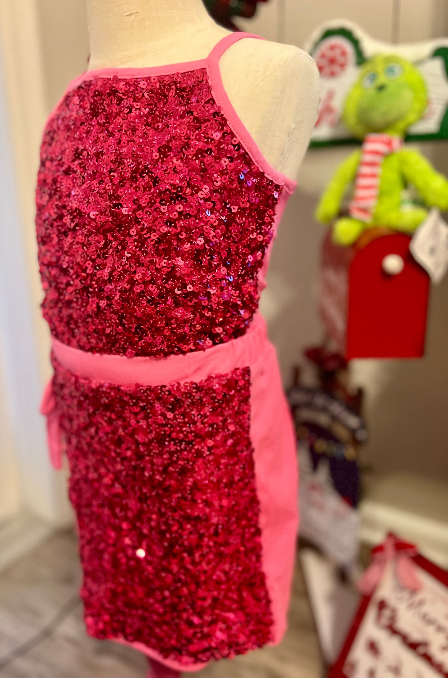 Fuchsia Sparkle Set (Top + Skirt)