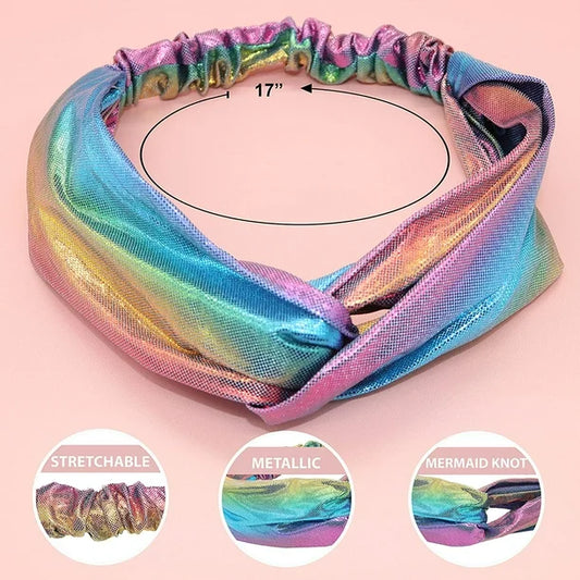 Metallic Headband Set of 4