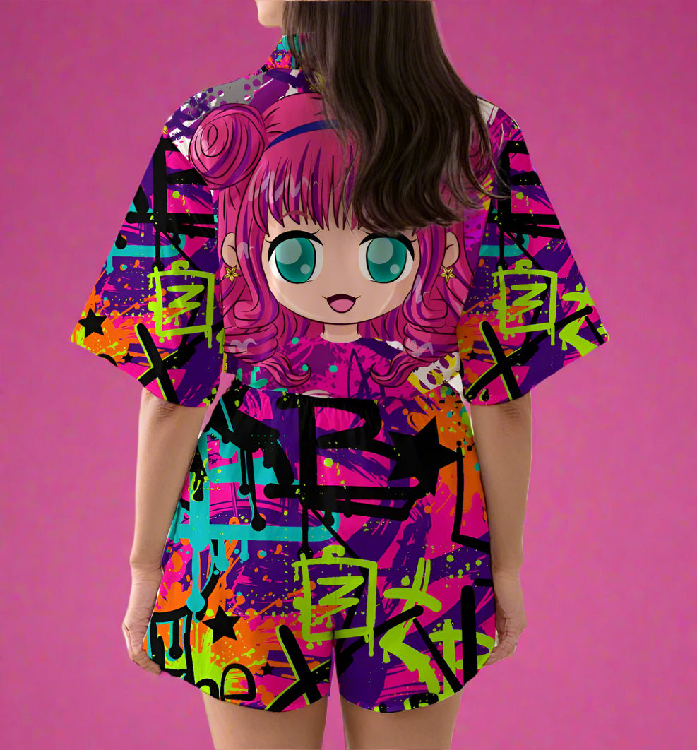 Women and Teen Rockstar Shirt Suit Set